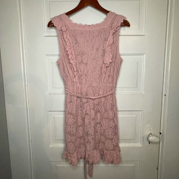 entro Blush Lace Sleeveless Summer Dress - Picture 8 of 14